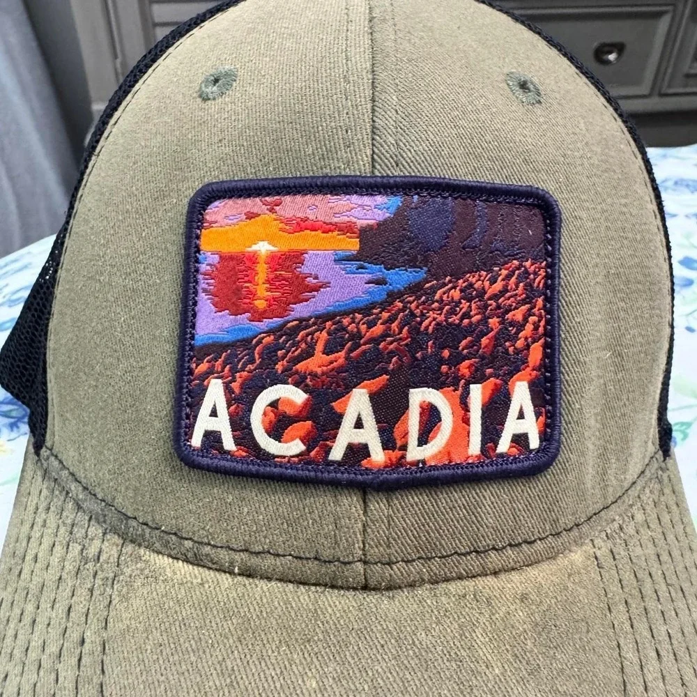 Parks Project Acadia National Park Trucker Hat Olive Green Mesh Snapback Outdoor
